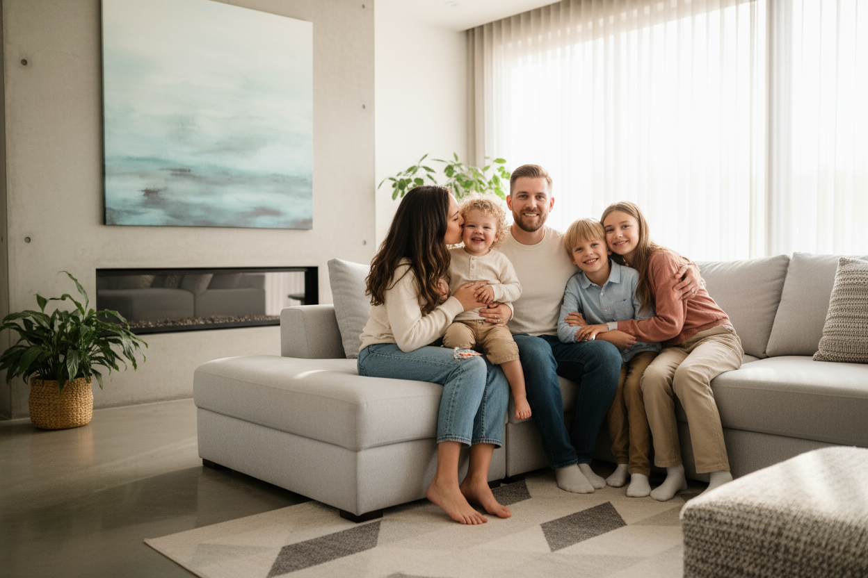 Mother, Pather and children 